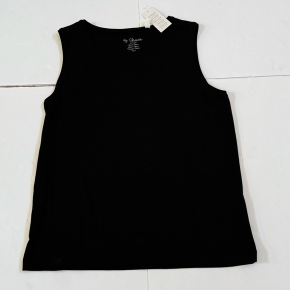 chic Tops - NWT Women’s Chicos Black Sleeveless Vest Size 2